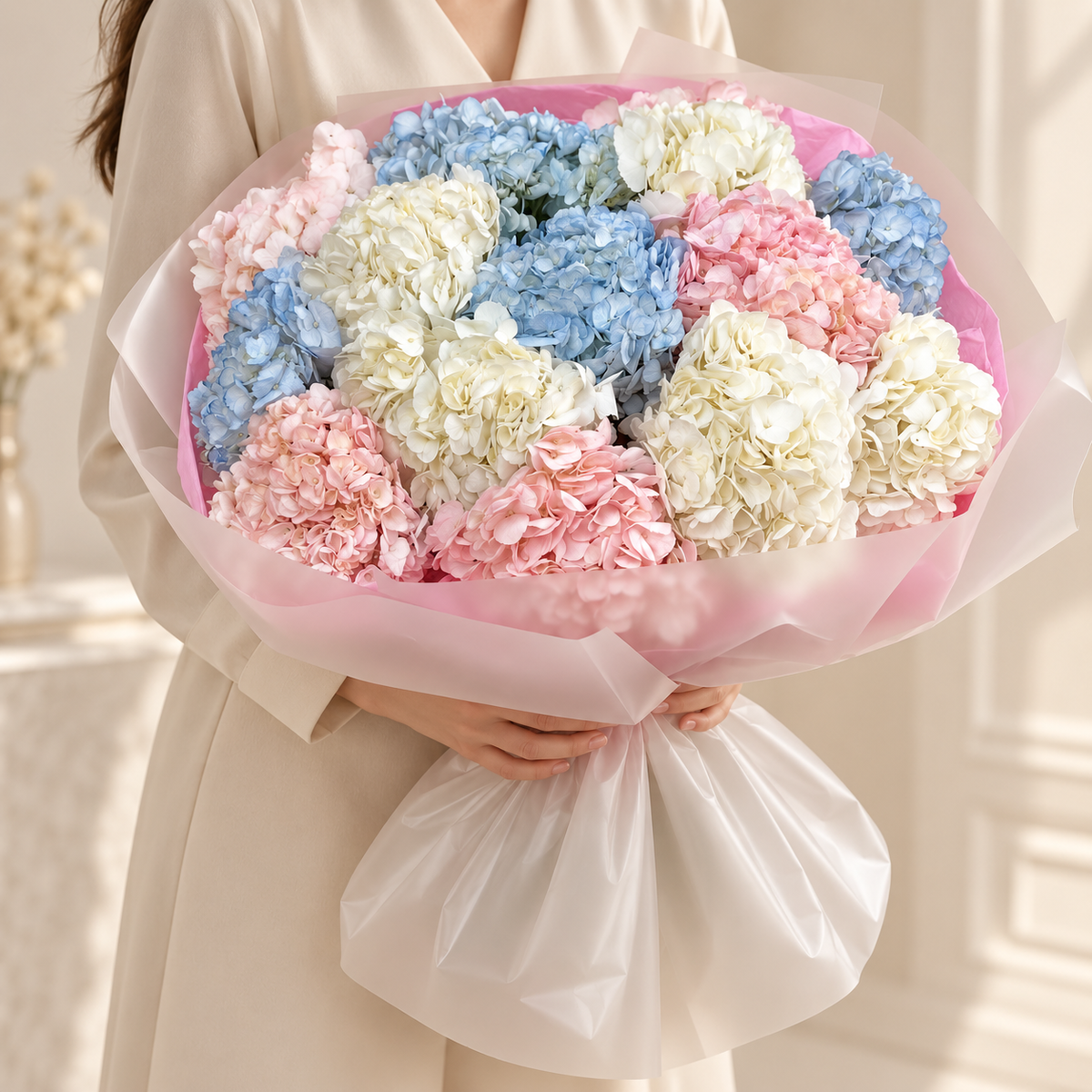 Alternate view of Pastel Hydrangea Bouquet
