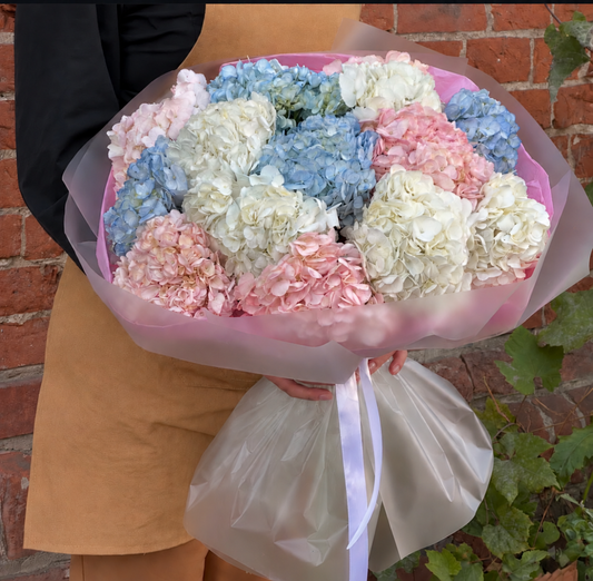 Pastel Hydrangea Bouquet luxury flower arrangement