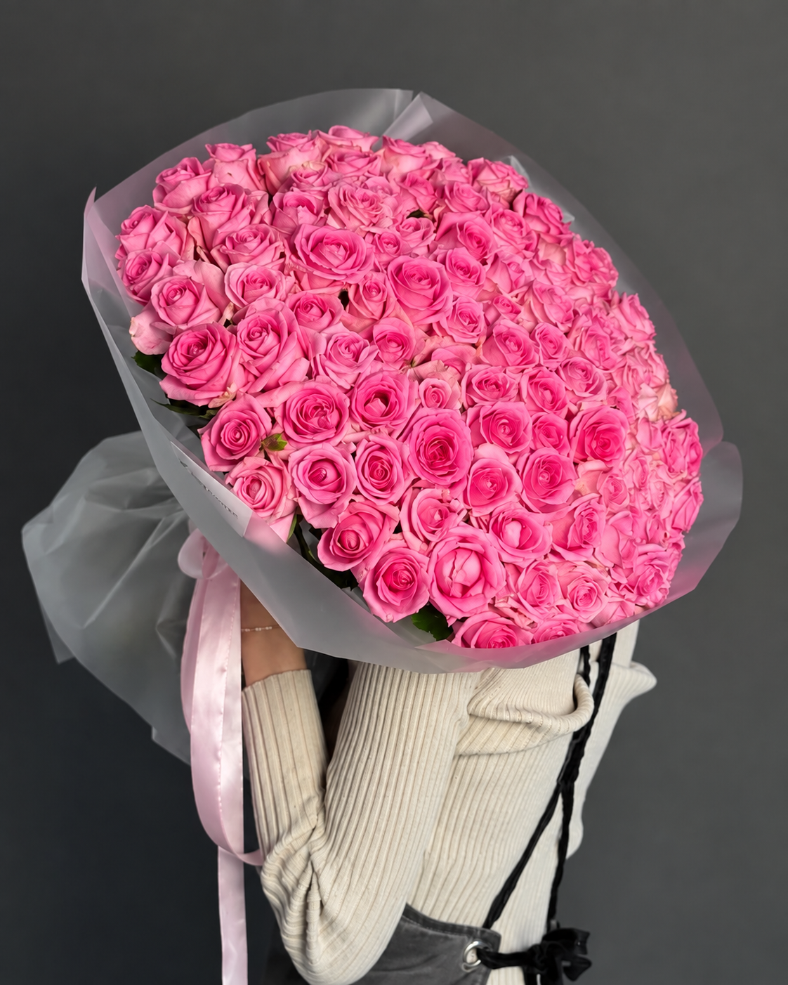 Bouquet of Premium Pink Long Stem Roses