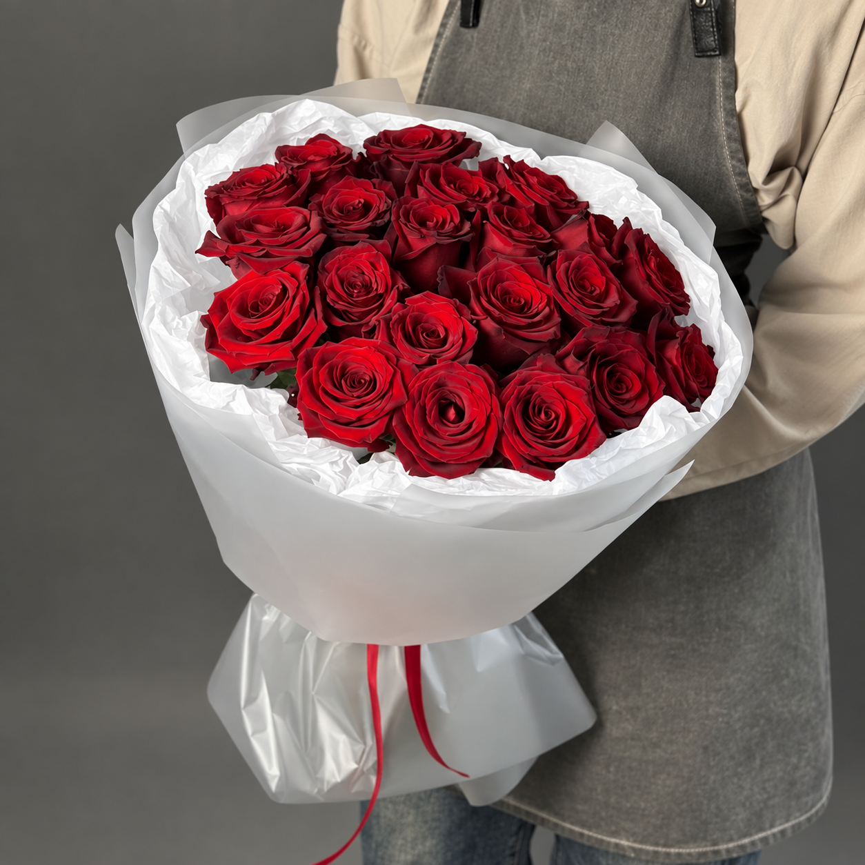 Bouquet of Premium Red Long Stem Roses