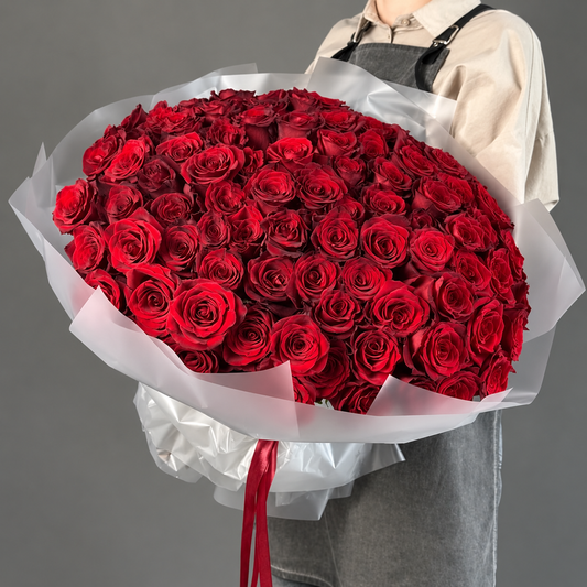 Bouquet of Premium Red Long Stem Roses