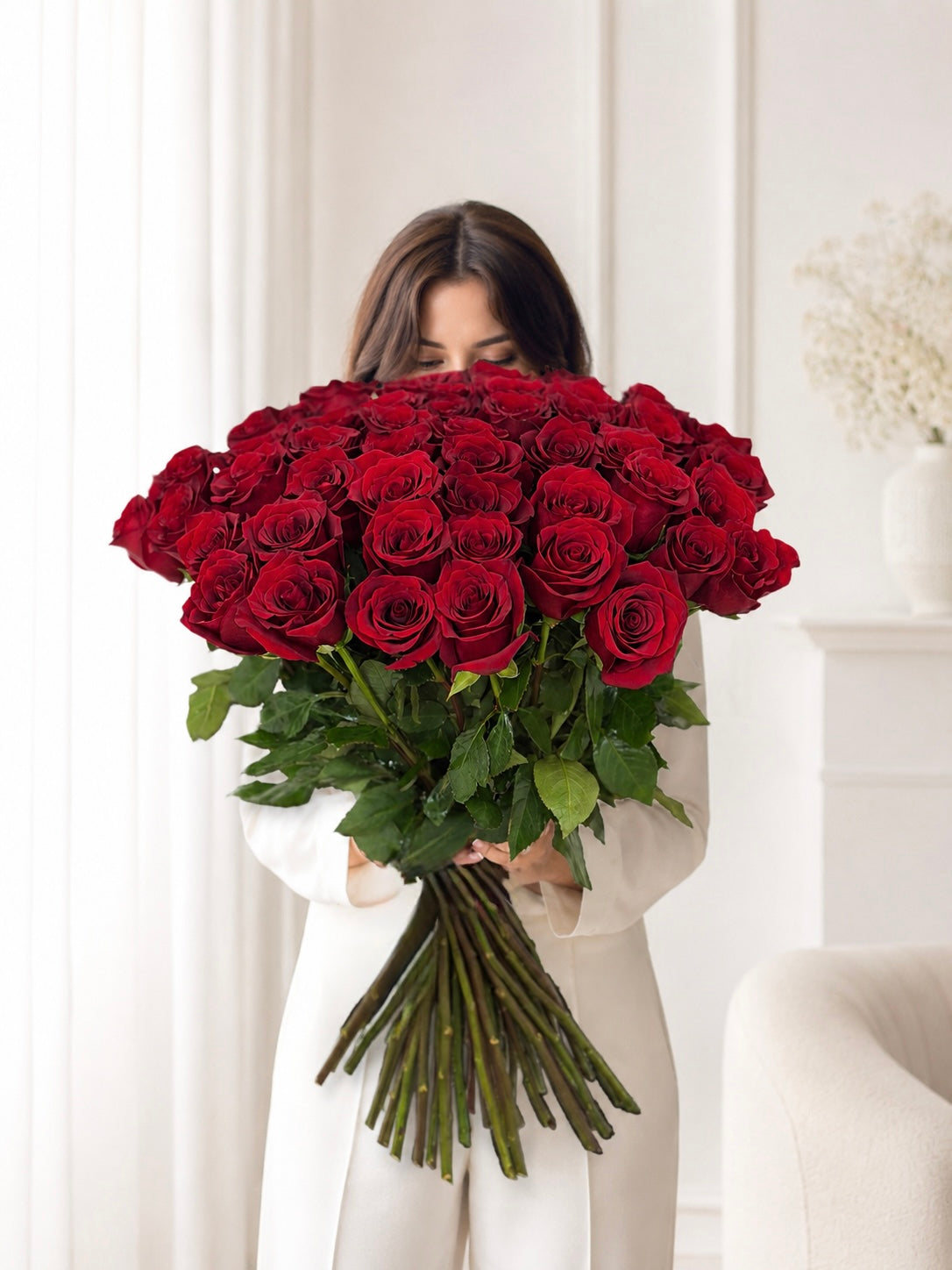 Bouquet of Premium Red Long Stem Roses