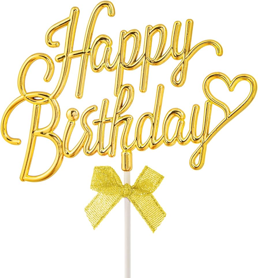 Happy Birthday flower arrangement topper