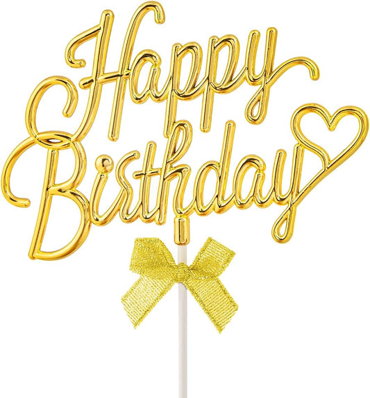 Happy Birthday flower arrangement topper