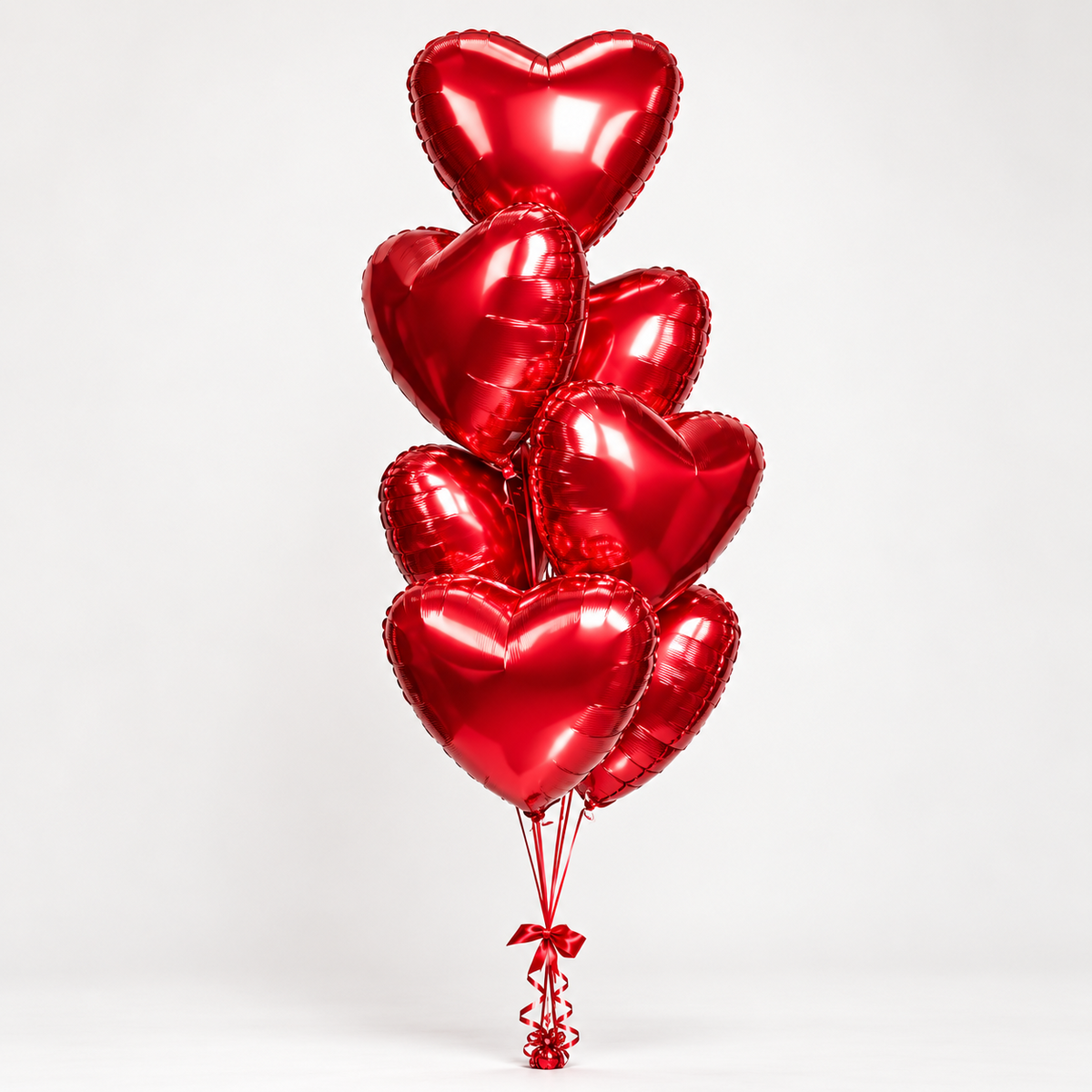 Red heart balloons gift add-on